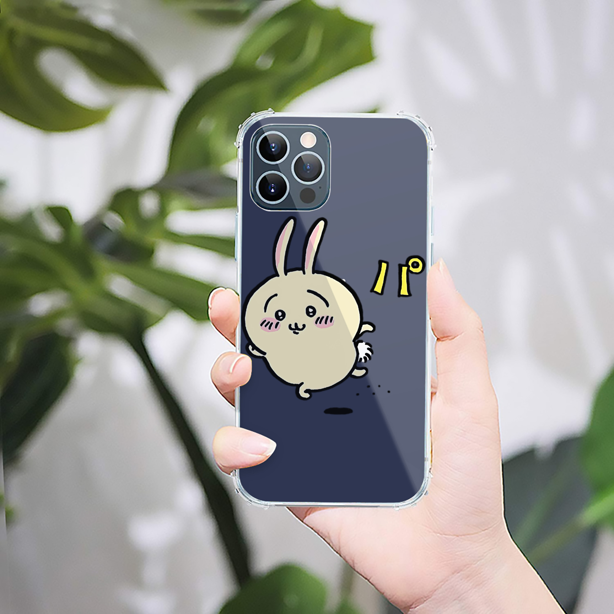 （画像用） ちいかわ うさぎ Chii-kawa usagi 【iPhone 12シリーズ対応】透明スマホケース（クリアソフトケース）